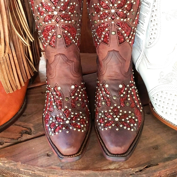 Brown and Wine leather boots